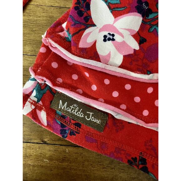 Matilda Jane Moments With You Cheerful Day Red Floral Polka Dot Knit Tunic 4 - Picture 6 of 9